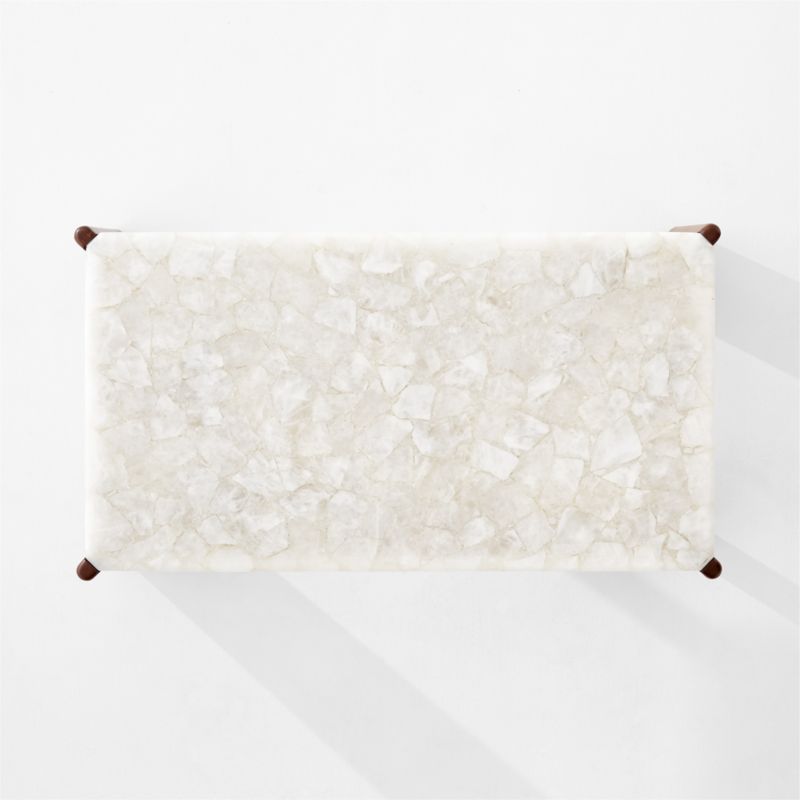 Santoro Rectangular White Quartz Coffee Table - image 6 of 7