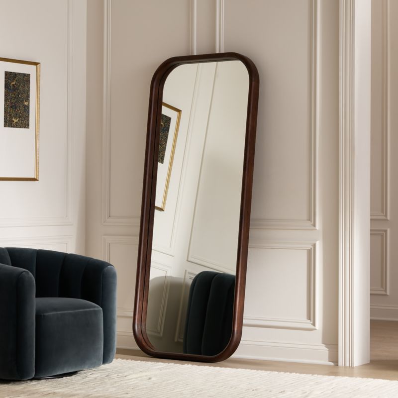 Saone Acacia Wood Full-Length Floor Mirror 32"X76" - image 2 of 6