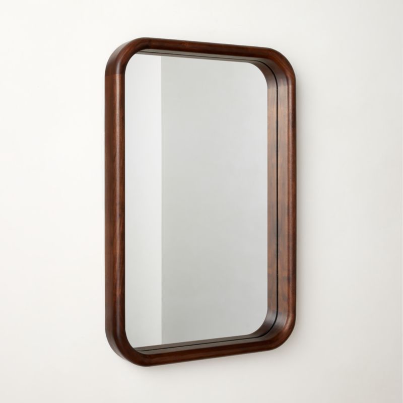 Saone Acacia Wood Rectangular Wall Mirror 24"X36" - image 3 of 6