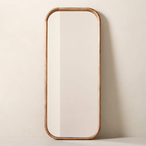 Saone Ash Wood Full-Length Floor Mirror 32"x76"