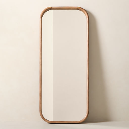 Saone Ash Wood Full-Length Floor Mirror 32"x76"