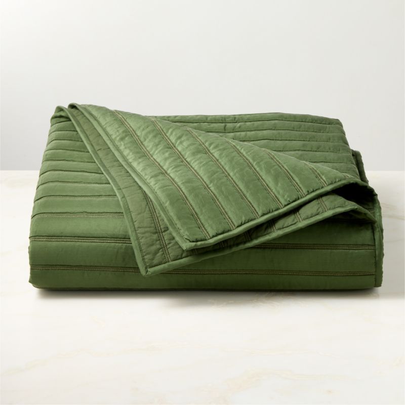 Saracino Silk Green Full/Queen Quilt - image 2 of 4