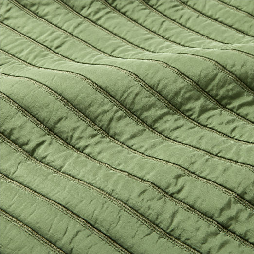 Saracino Silk Green King Pillow Shams Set of 2
