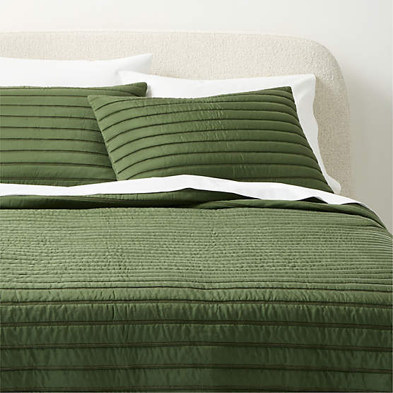 Saracino Silk Green Full/Queen Quilt