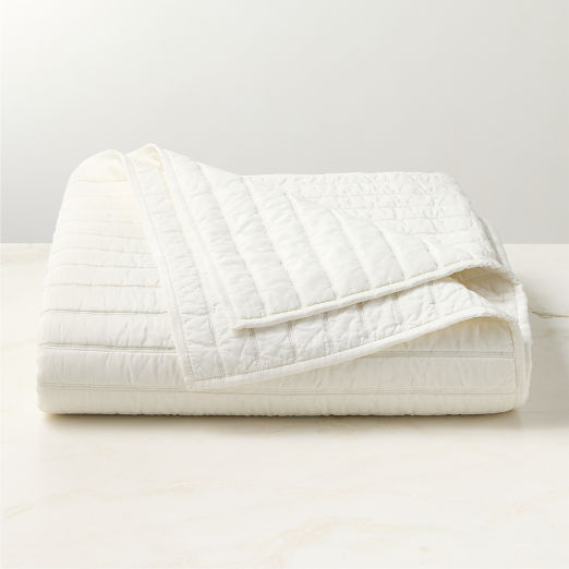 Saracino Silk White King Quilt