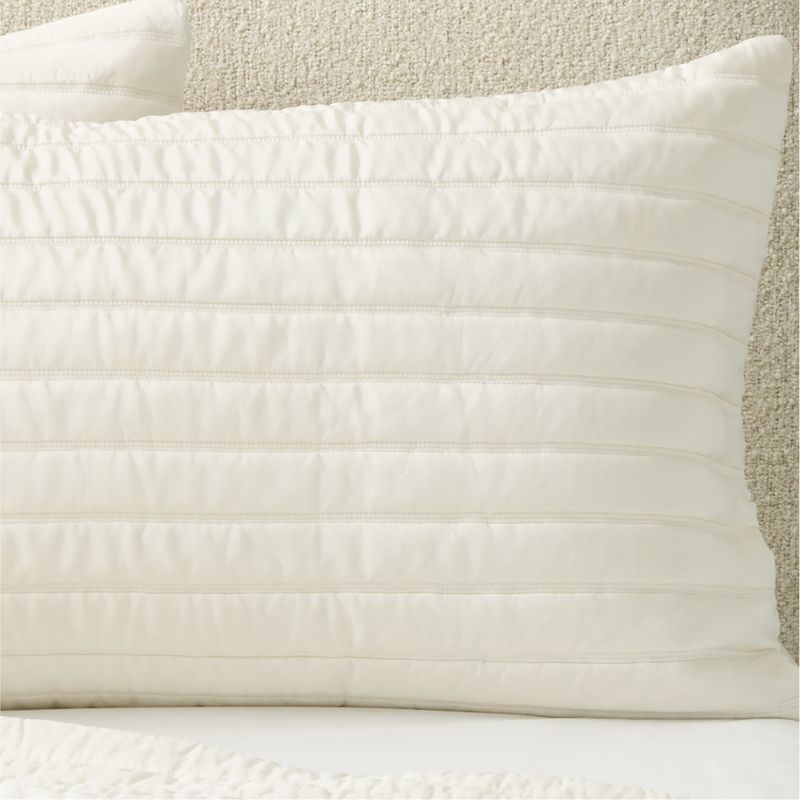 Saracino Silk White Standard Pillow Shams Set of 2 - image 2 of 5