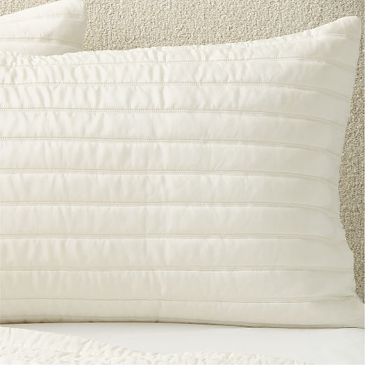 Saracino Silk White Pillow Shams Set of 2