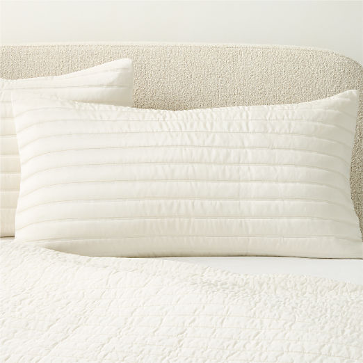 Saracino Silk White King Pillow Shams Set of 2