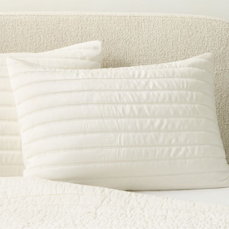 Saracino Silk White Standard Pillow Shams Set of 2 - image 0 of 5