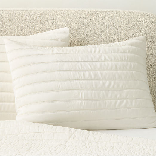 Saracino Silk White Standard Pillow Shams Set of 2