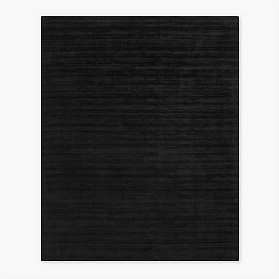 Sarello Black Performance Nylon Area Rug 6'x9'