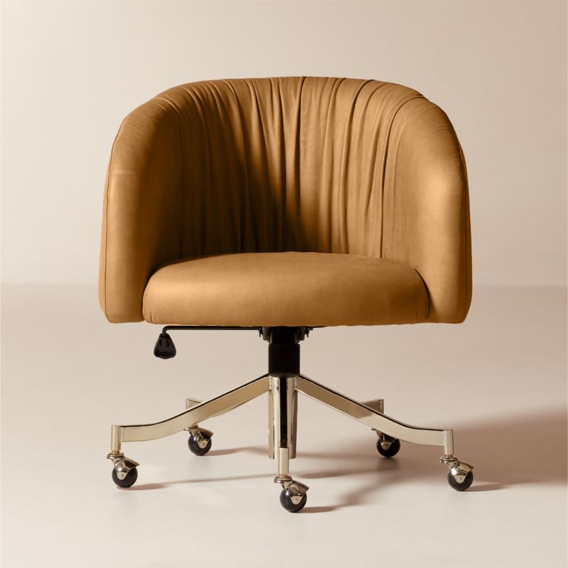 Saroy Brown Leather Office Chair - image 0 of 7