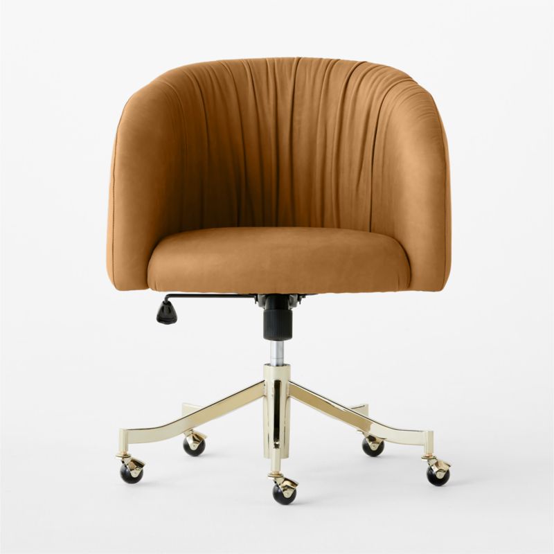 Saroy Brown Leather Office Chair - image 2 of 7