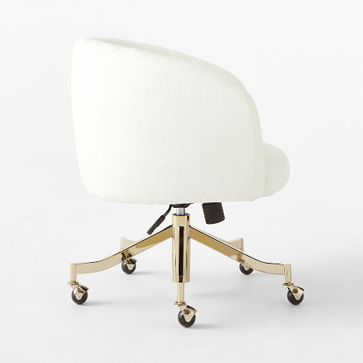 Saroy Ivory Upholstered Office Chair