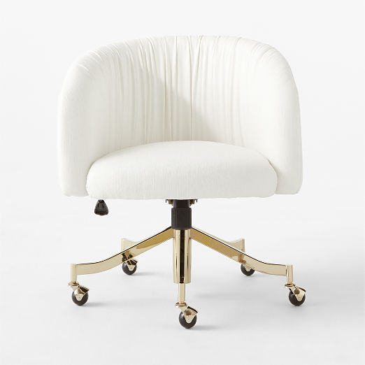 Saroy Ivory Upholstered Office Chair