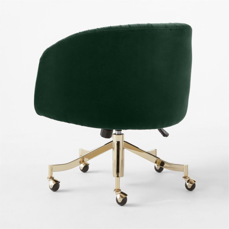 Saroy Teal Velvet Office Chair - image 6 of 8