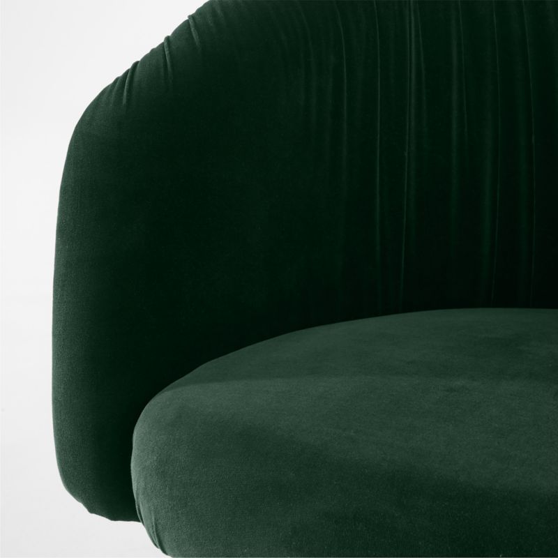 Saroy Teal Velvet Office Chair - image 7 of 8