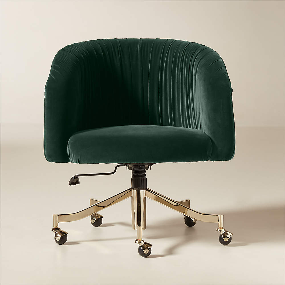 Teal velvet outlet desk chair