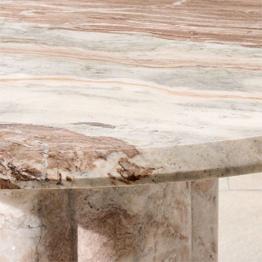 Sarzana 54" Round Marble Indoor/Outdoor Dining Table