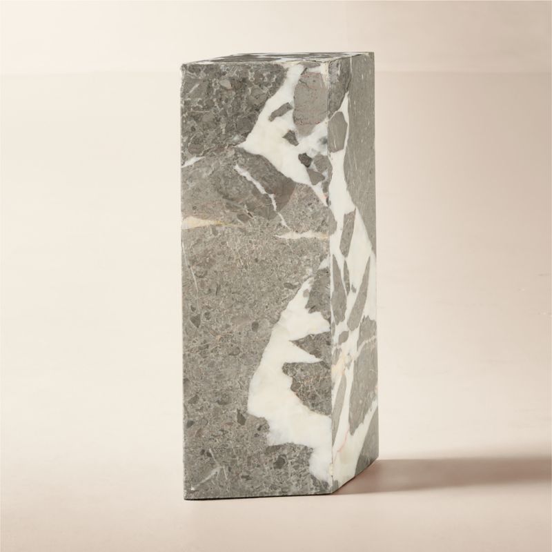 Saul Grey Marble Drink Table - image 3 of 8