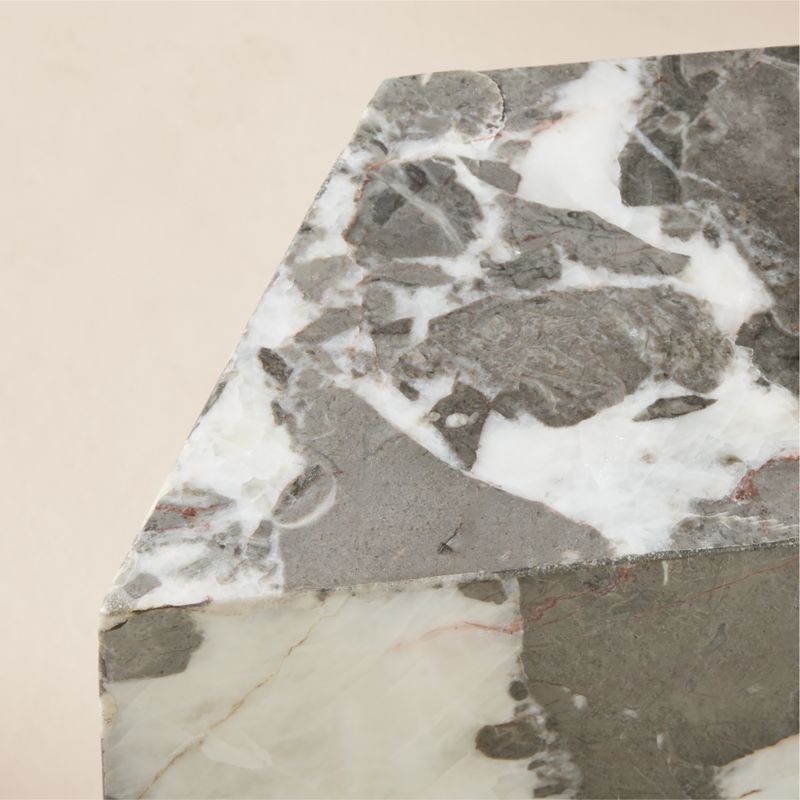 Saul Grey Marble Drink Table - image 6 of 8