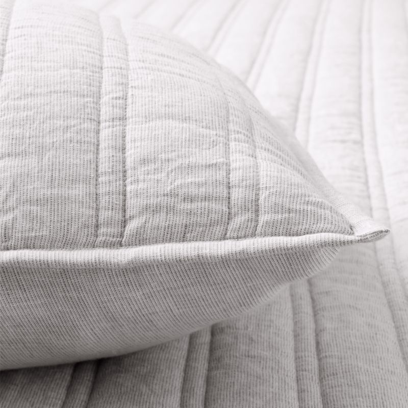Saunder Heathered Flax Grey EUROPEAN FLAX™-Certified Linen Standard Pillow Shams Set of 2