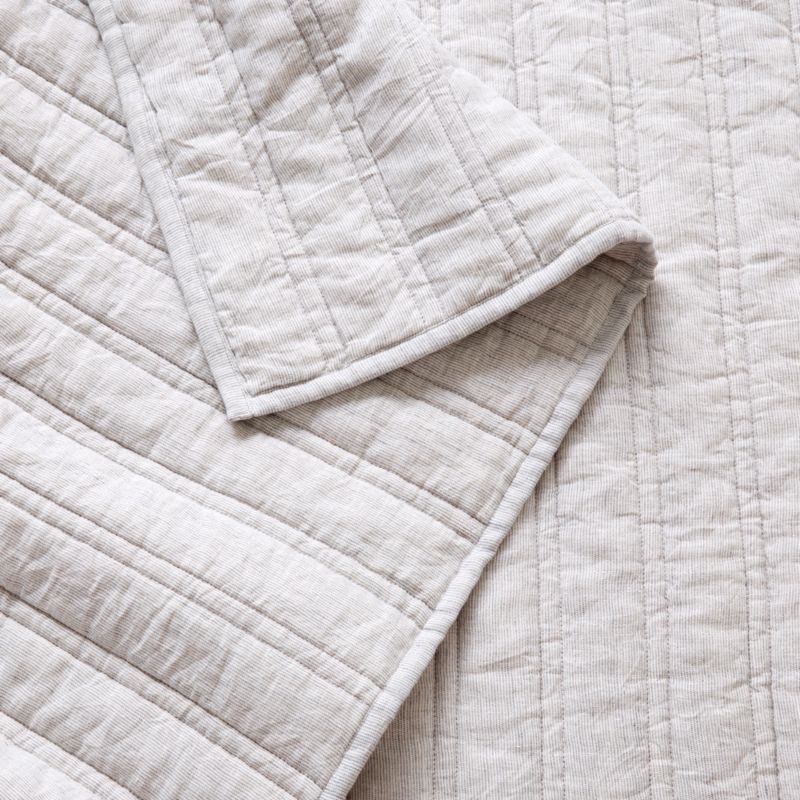 Saunder Heathered Flax Grey EUROPEAN FLAX™-Certified Linen Full/Queen Quilt - image 2 of 4