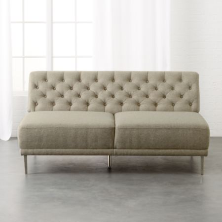 Savile Tufted Armless Sofa