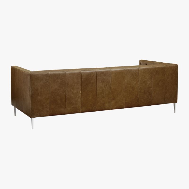 Savile Bello Grey Leather Tufted Sofa - image 8 of 9