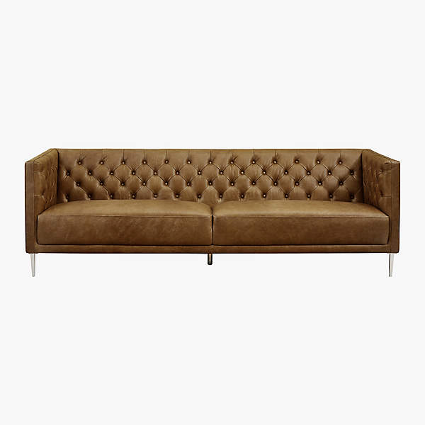 Cb2 savile deals leather sofa