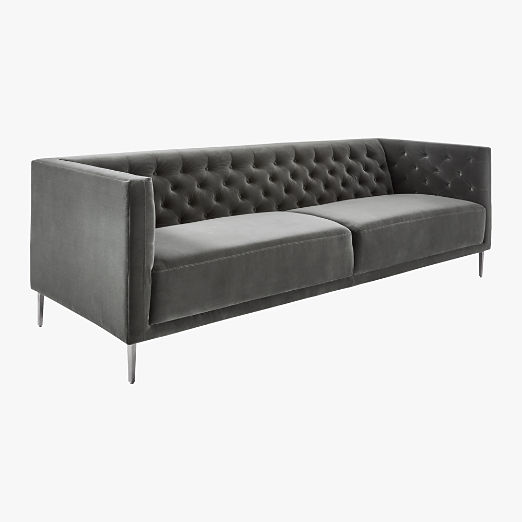 Savile Tufted Sofa Bloce Noir