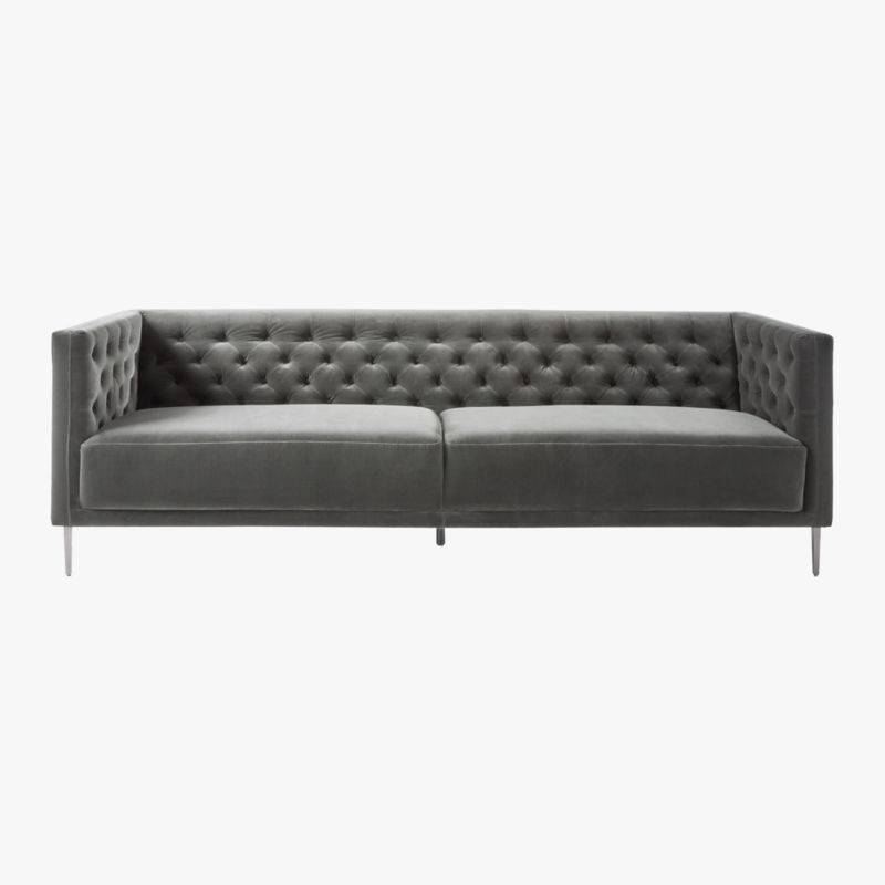 Savile Tufted Sofa Nomad Snow + Reviews | CB2