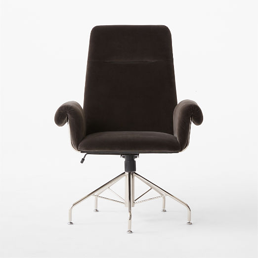 Saviti Black Velvet Office Chair