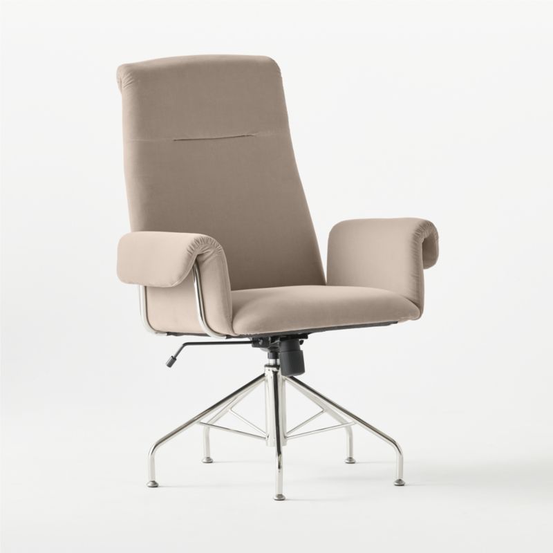 Saviti Bone Velvet Office Chair - image 5 of 12