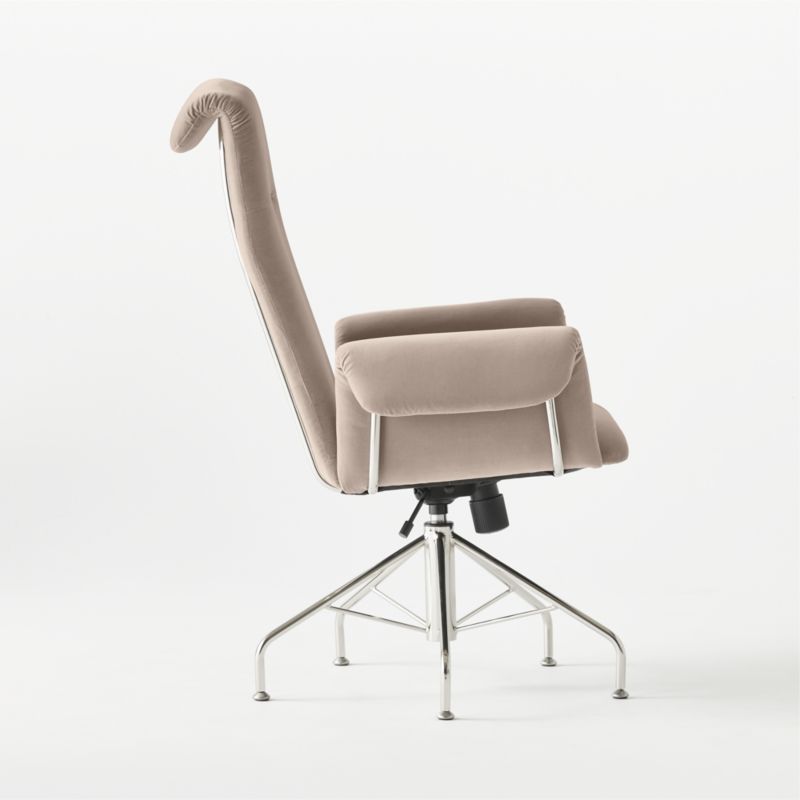 Saviti Bone Velvet Office Chair - image 6 of 12