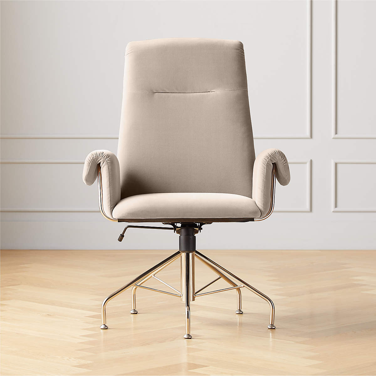 Saviti Bone Velvet Office Chair + Reviews CB2 Canada