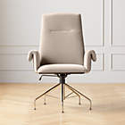 Matrice Camel Velvet Office Chair