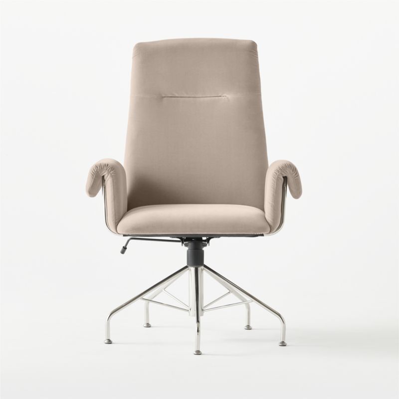 Saviti Bone Velvet Office Chair - image 4 of 12