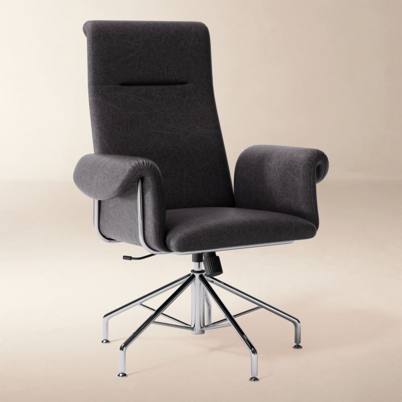 View Saviti Leather Office Chair Bello Black - image 3 of 5