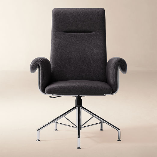 Saviti Leather Office Chair Bello Black