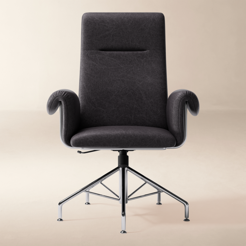 Saviti Leather Office Chair Bello Black - image 0 of 5