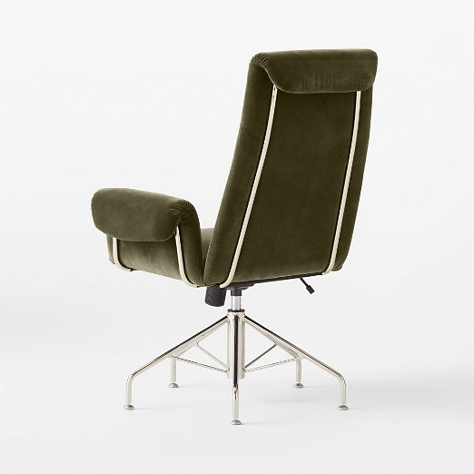 Saviti Olive Velvet Office Chair