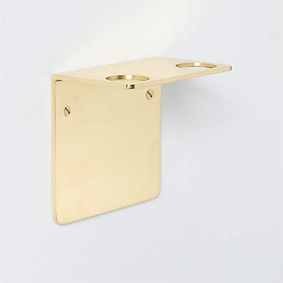 Savon Polished Brass Double Bottle Bracket