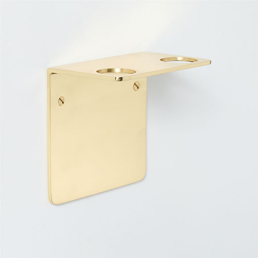 Savon Polished Brass Double Bottle Bracket