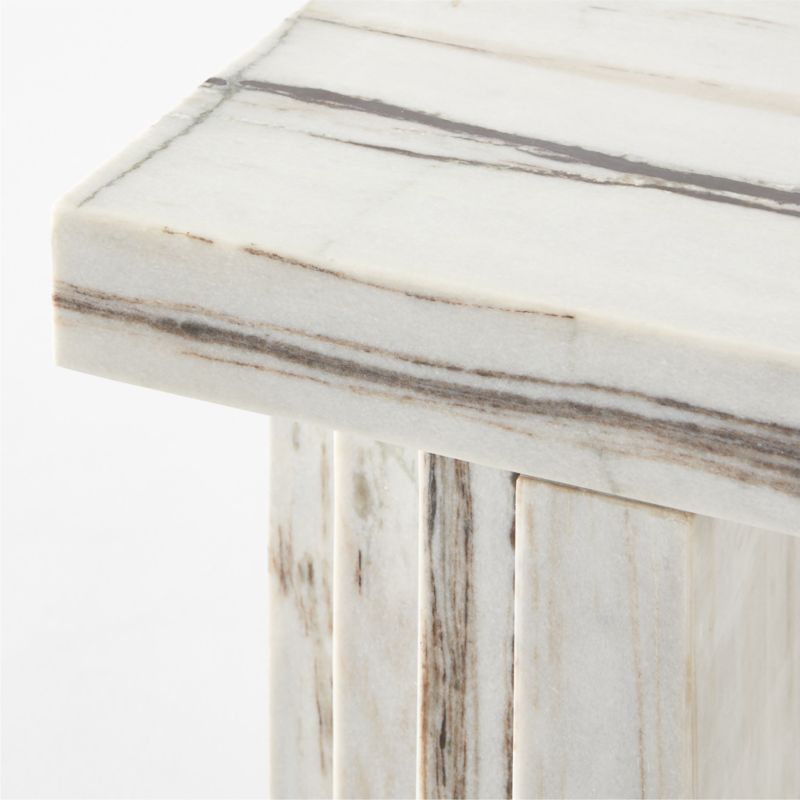 Scada 60" White Marble Console Table - image 9 of 12