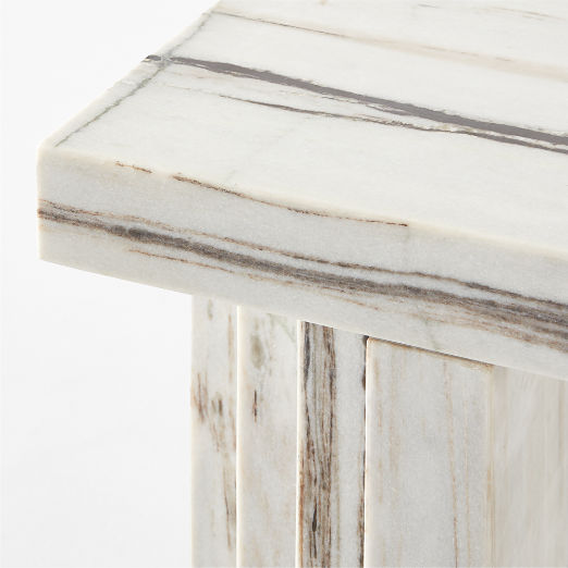 Scada 60" White Marble Console Table