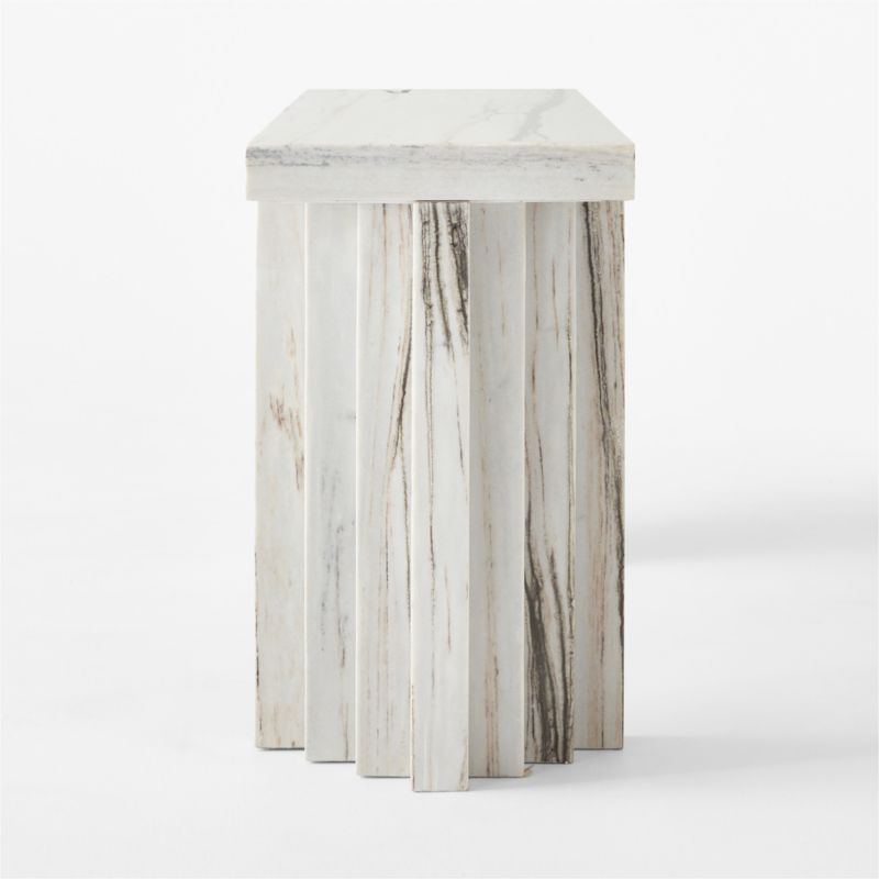 Scada 60" White Marble Console Table - image 7 of 12