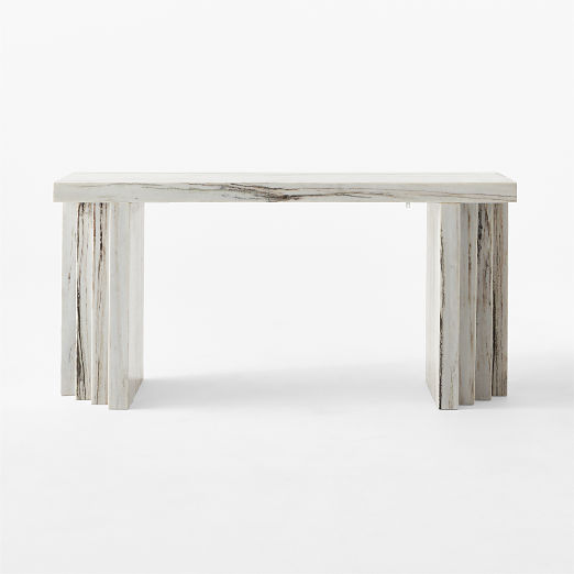 Scada 60" White Marble Console Table