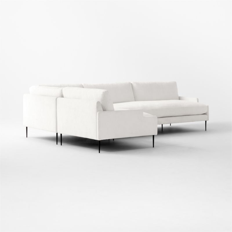 Scalino 3-Piece Sectional Sofa with Left Arm Chair Biba Frost - image 4 of 7