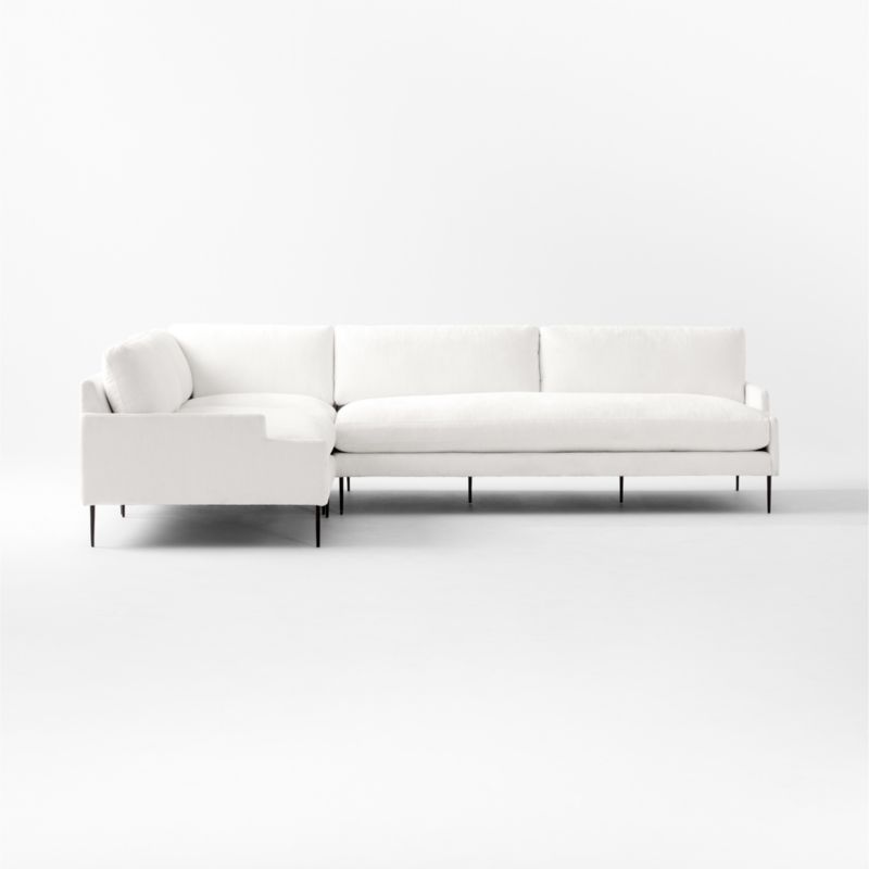 Scalino 3-Piece Sectional Sofa with Left Arm Chair Biba Frost - image 3 of 7